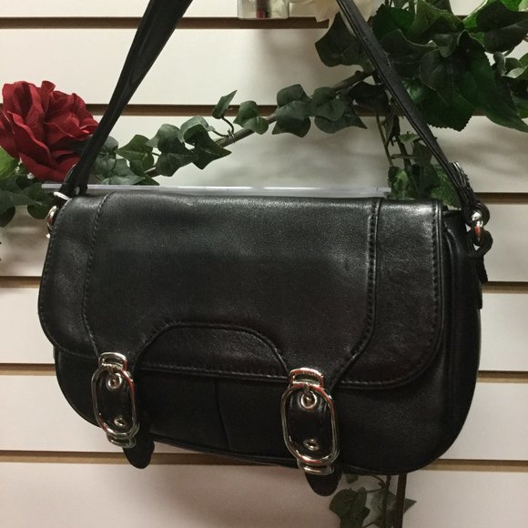 Cole Haan  women  Pure Luxury Leather Black satchel Shoulder Bag - Picture 5 of 14